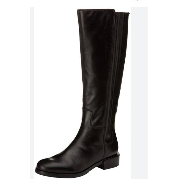 Clarks Marquette Silk Black Leather Boots Size 9M Equestrian Riding Classic - Picture 2 of 14